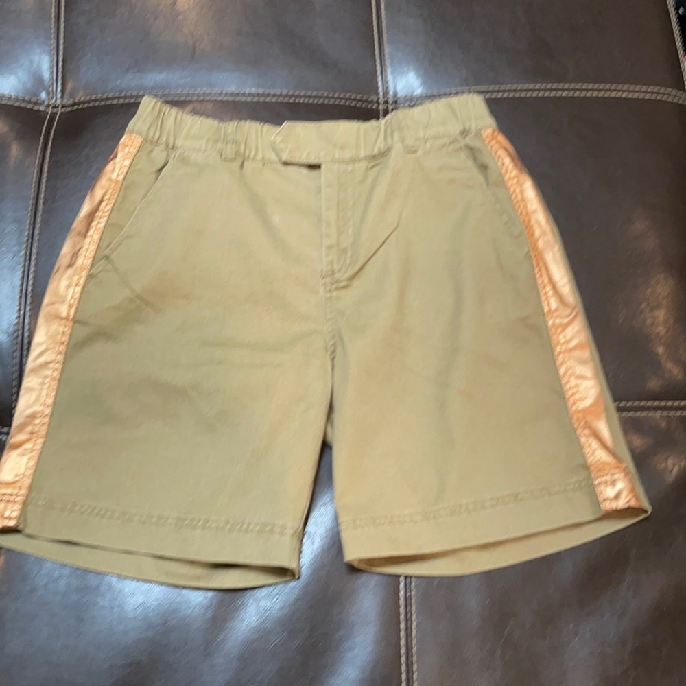 Copper foil tuxedo stripe short